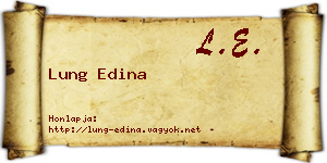 Lung Edina névjegykártya